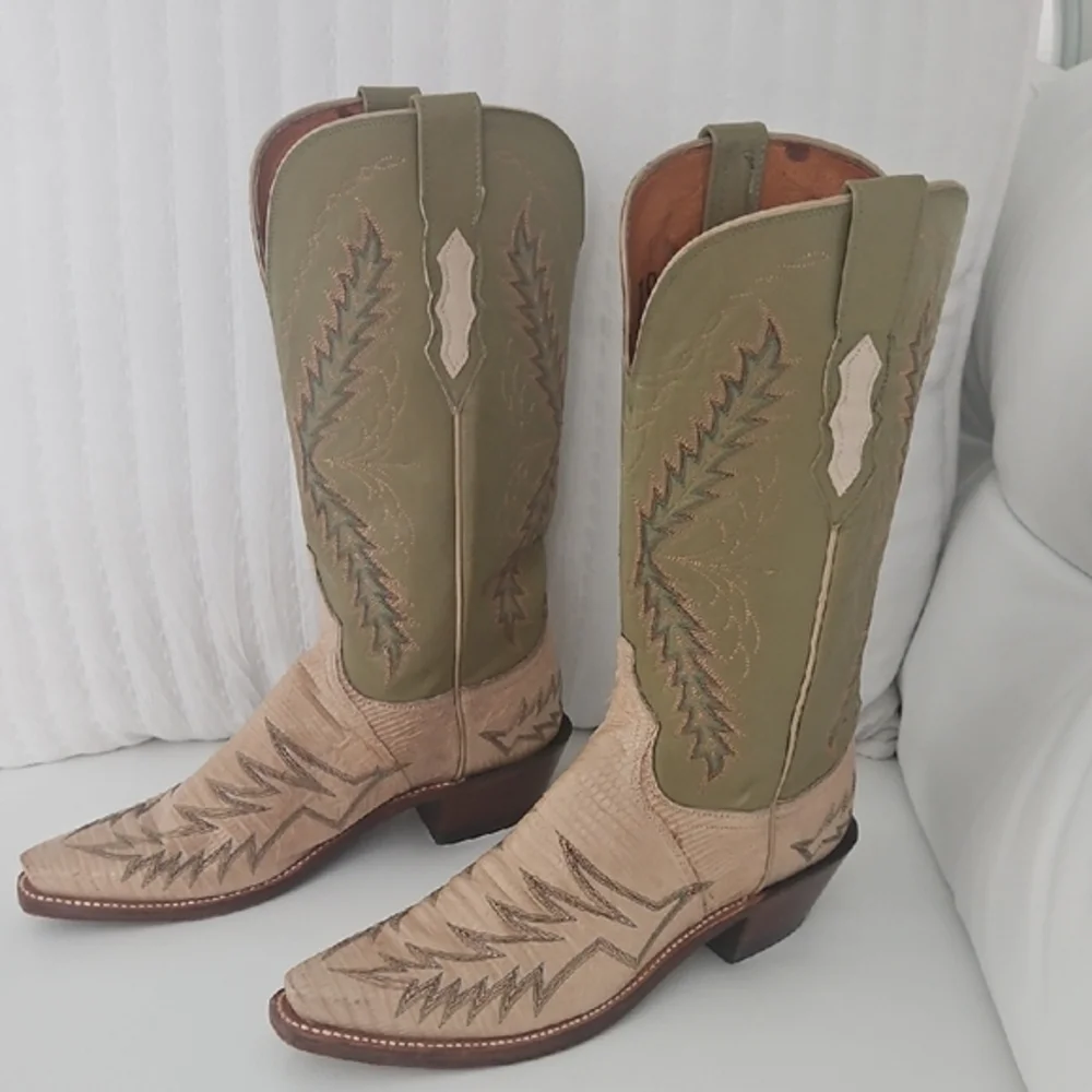 Lucchese Vintage Women's 1183 Exotic Cowboy Boots - Picture 3 of 15